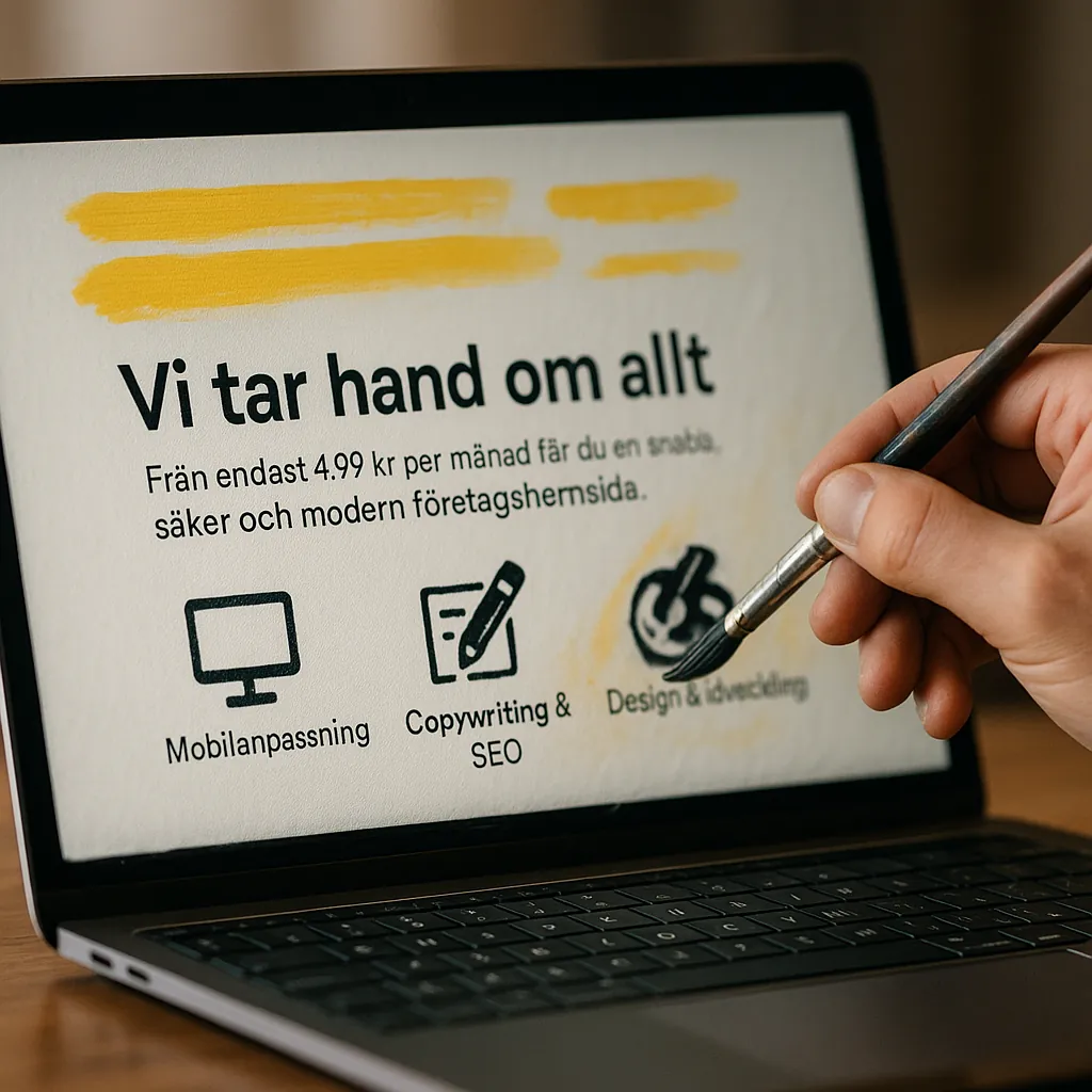 hemsida i utveckling